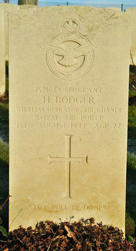 Sgt Harry Bodger<br/><br /><br />died August 13th, 1944